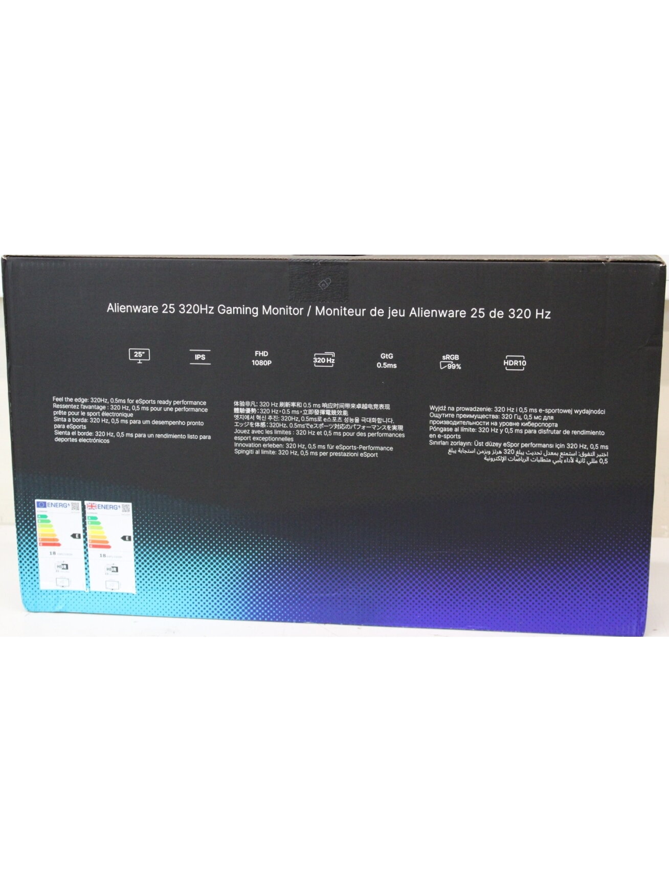 SALE OUT. Dell LCD AW2525HM, 25" IPS FHD/1920x1080/DP,HDMI,USB/Black | SALE OUT. | Dell Alienware AW2525HM | 25 " | Fast IPS | FHD | 16:9 | 320 Hz | 1 ms | 1920 x 1080 pixels | 400 cd/m² | HDMI ports quantity 2 | DAMAGED PACKAGING 1