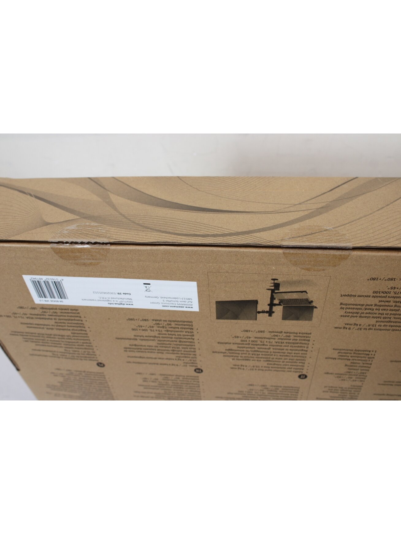 SALE OUT. DIGITUS Universal Monitor Mount with Notebook Holder | Digitus Desk Mount | DA-90436 | Tilt, swivel, height adjustment, rotate | Maximum weight (capacity) 9 kg | UNPACKED, SCRATCHED ON TUBE | Black 1
