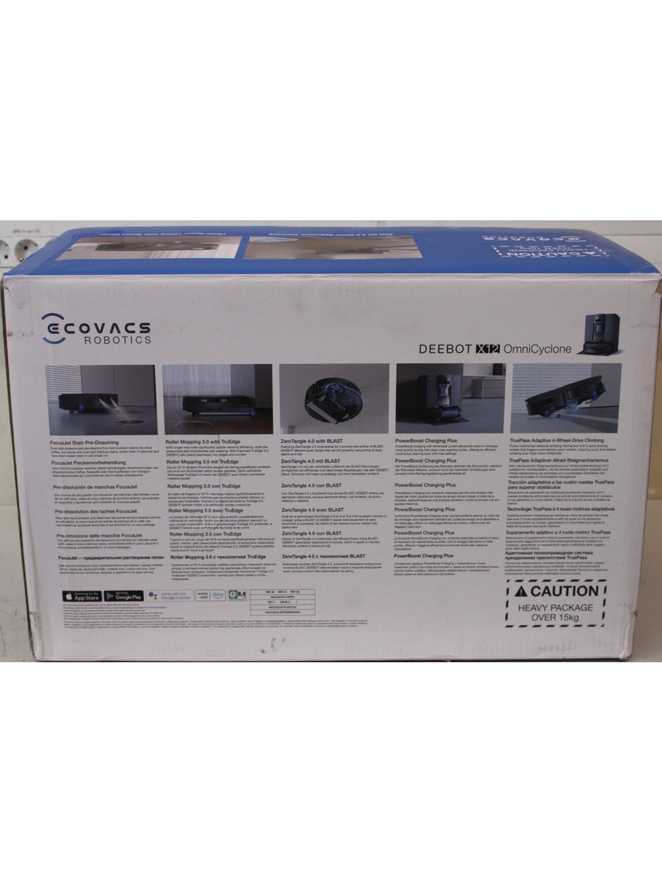 SALE OUT. Ecovacs DEEBOT X12 OmniCyclone Vacuum cleaner, Robot, Wet&Dry, TruEdge 3.0, AIVI 3D 3.0, Gray | Ecovacs Robot Vacuum Cleaner | DEEBOT X12 OmniCyclone | Wet&Dry | Li-Ion | 4000 mAh | Dust capacity 0.25 L | 22000 Pa | Gray | DAMAGED PACKAGING, SCR 3 SALE OUT. Ecovacs DEEBOT X12 OmniCyclone Vacuum cleaner, Robot, Wet&Dry, TruEdge 3.0, AIVI 3D 3.0, Gray | Ecovacs Robot Vacuum Cleaner | DEEBOT X12 OmniCyclone | Wet&Dry | Li-Ion | 4000 mAh | Dust capacity 0.25 L | 22000 Pa | Gray | DAMAGED PACKAGING, SCR 3