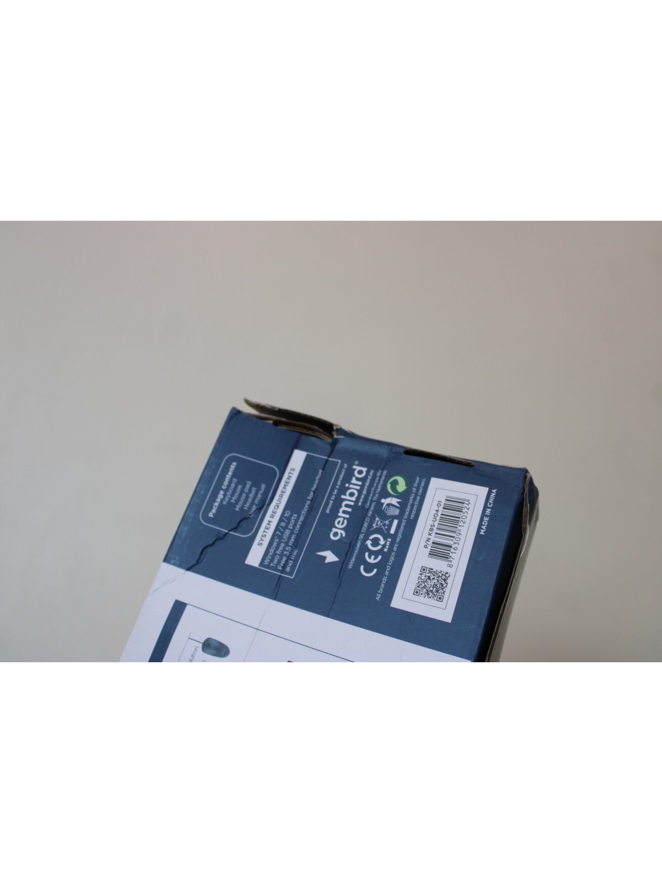 SALE OUT. Gembird KBS-UO4-01 Multimedia office set, black, US-Layout | SALE OUT. | Gembird 4-in-1 Multimedia office set | KBS-UO4-01 | Keyboard, Mouse, Pad and Headset Set | Wired | Mouse included | US | Black | DAMAGED PACKAGING 1