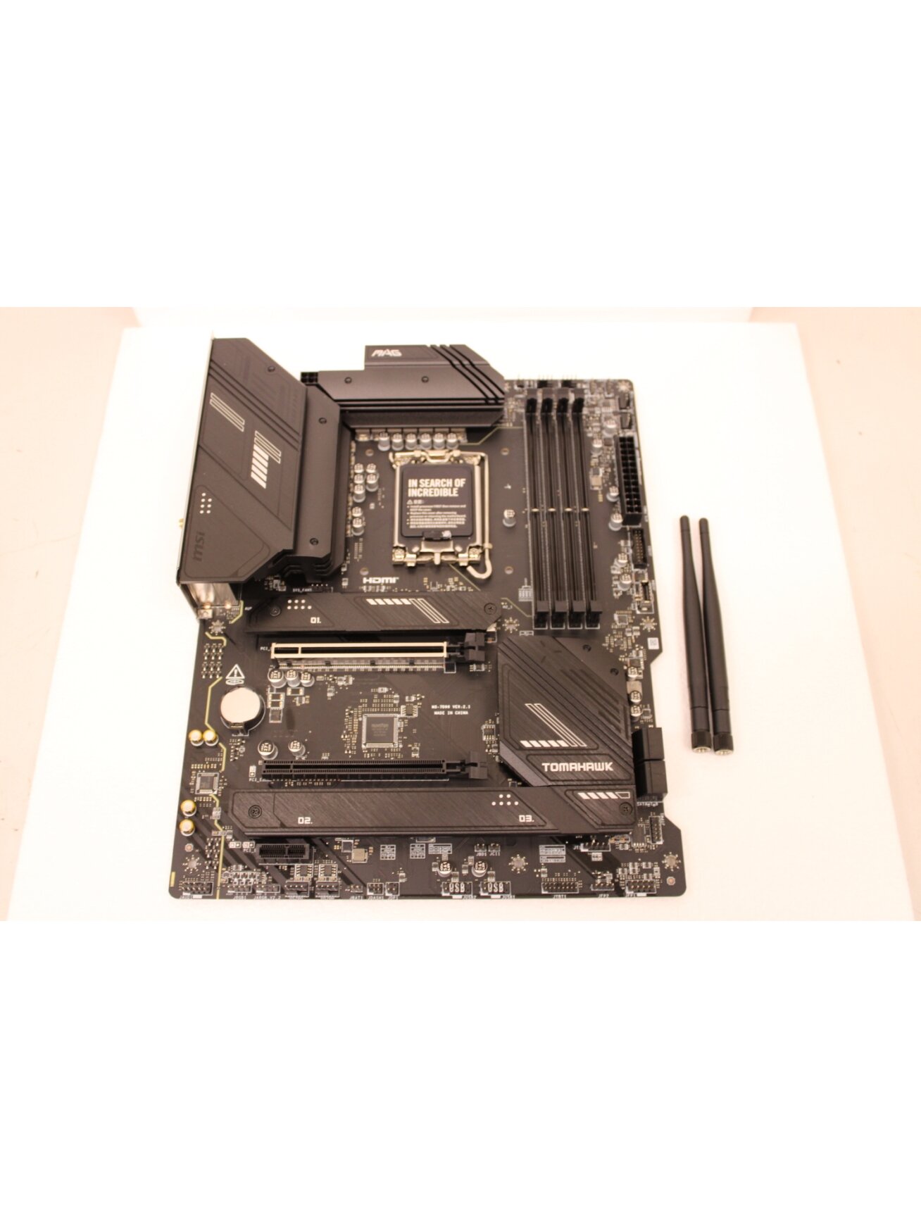 SALE OUT. MSI MAG B760 TOMAHAWK WIFI | Processor family Intel | Processor socket LGA1700 | DDR5 | Supported hard disk drive interfaces SATA, M.2 | Number of SATA connectors 4 | REFURBISHED, WITHOUT ORIGINAL PACKAGING AND MANUAL SALE OUT. MSI MAG B760 TOMAHAWK WIFI | Processor family Intel | Processor socket LGA1700 | DDR5 | Supported hard disk drive interfaces SATA, M.2 | Number of SATA connectors 4 | REFURBISHED, WITHOUT ORIGINAL PACKAGING AND MANUAL