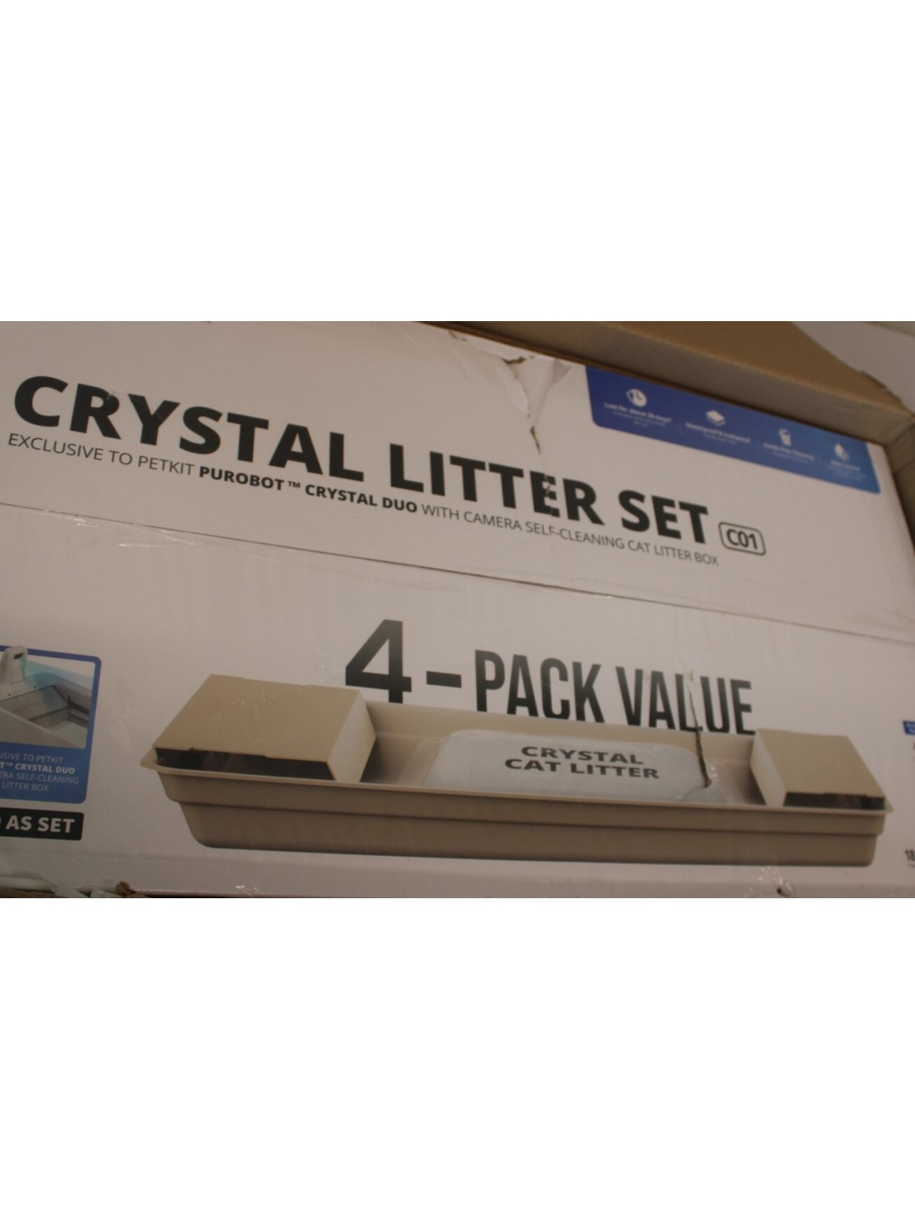 SALE OUT. | PETKIT Crystal Litter for Purobot Crystal Duo, 4 bags | DAMAGED PACKAGING 1 SALE OUT. | PETKIT Crystal Litter for Purobot Crystal Duo, 4 bags | DAMAGED PACKAGING 1