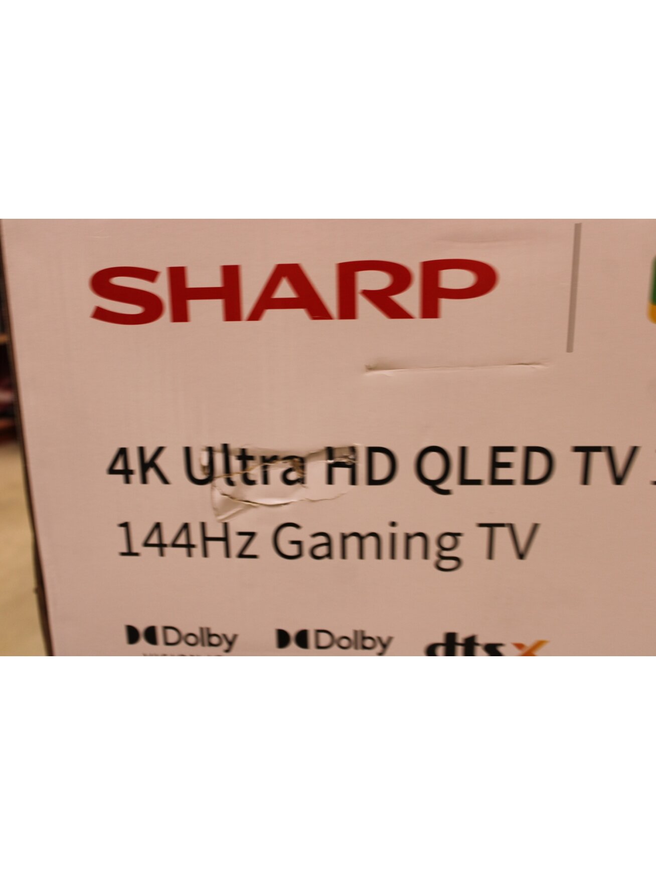 SALE OUT. Sharp 50HR7265E 50" (126cm) QLED 144Hz 4K Ultra HD Google TV, Dolby Vision, Dolby Atmos, Central Stand | SALE OUT. Sharp 50HR7265E | 50 | Smart TV | Google TV | Black | DAMAGED PACKAGING, SCRATCHED ON THE SCREEN 1