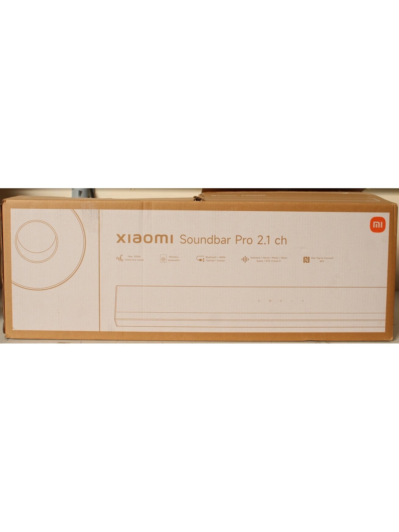 SALE OUT. Xiaomi Soundbar Pro 2.1 ch | Xiaomi Soundbar Pro 2.1 ch | Warranty 24 month(s) | 300 W | Bluetooth | Wireless connection | Black | DAMAGED PACKAGING, MISSING INNER PACKAGING. SCRATCHED AND DIRTY SALE OUT. Xiaomi Soundbar Pro 2.1 ch | Xiaomi Soundbar Pro 2.1 ch | Warranty 24 month(s) | 300 W | Bluetooth | Wireless connection | Black | DAMAGED PACKAGING, MISSING INNER PACKAGING. SCRATCHED AND DIRTY