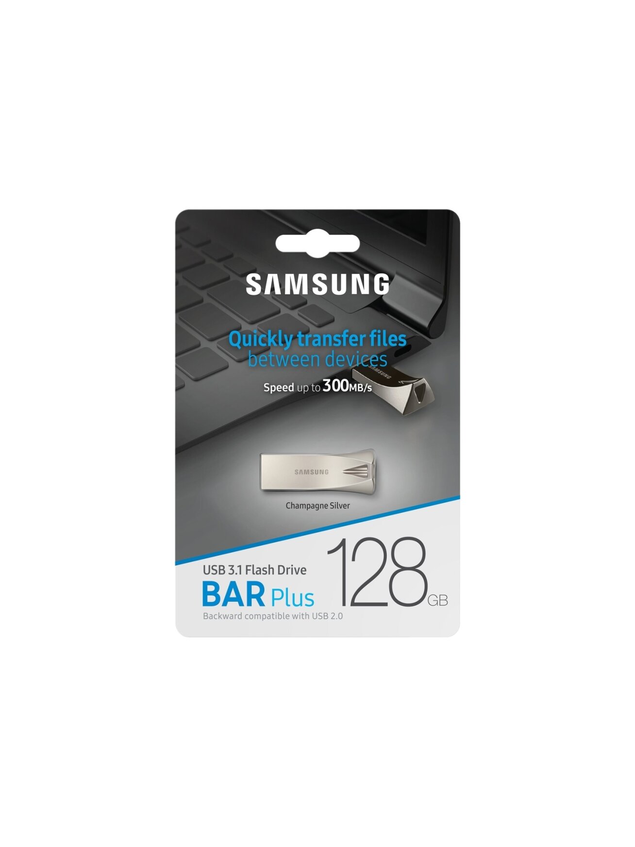 Samsung | BAR Plus | MUF-128BE3/APC | 128 GB | USB 3.1 | Silver 5