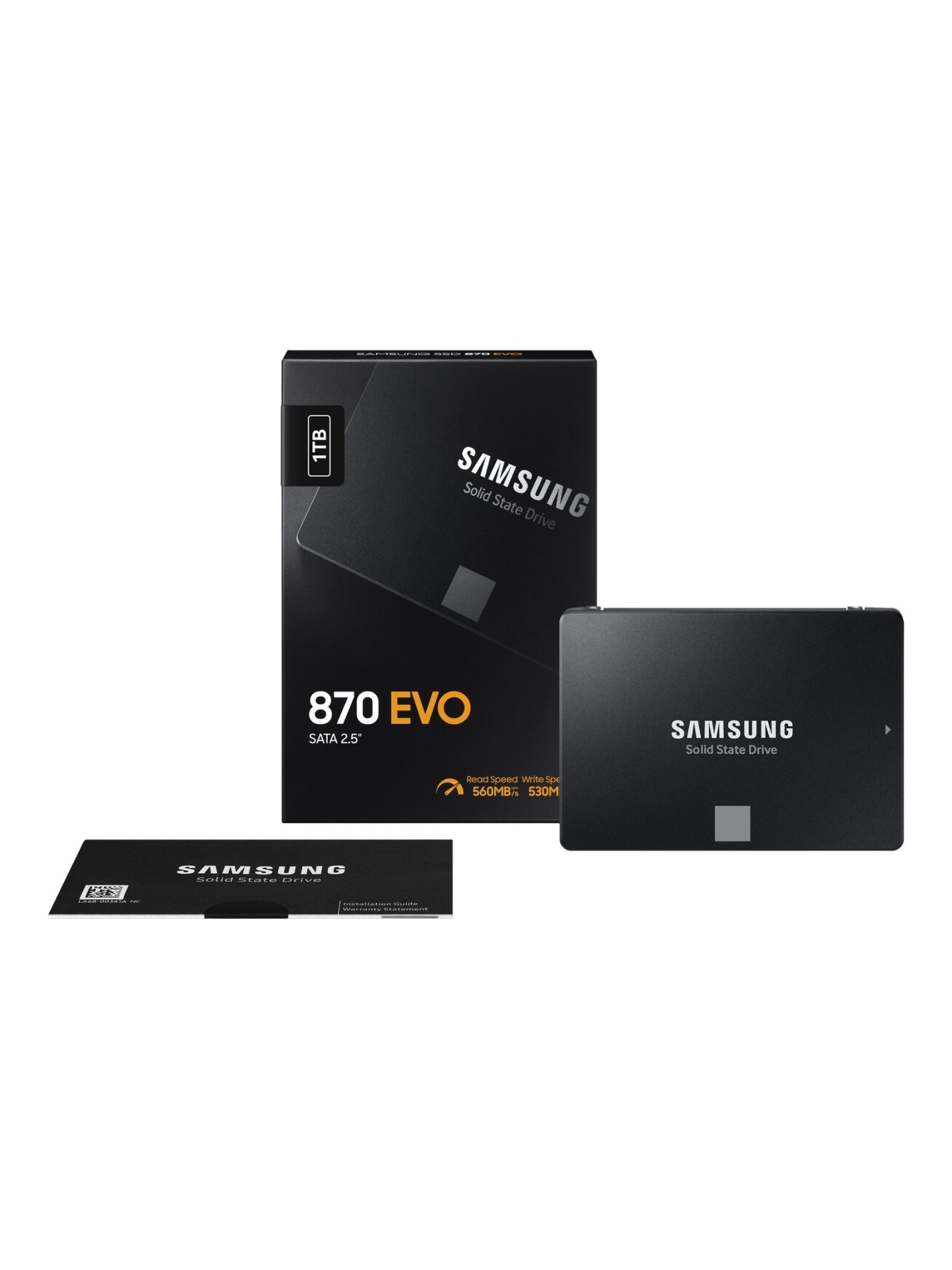 Samsung | SSD | 870 EVO | 1000 GB | SSD form factor 2.5" | Solid-state drive interface SATA III | Read speed 560 MB/s | Write speed 530 MB/s 7
