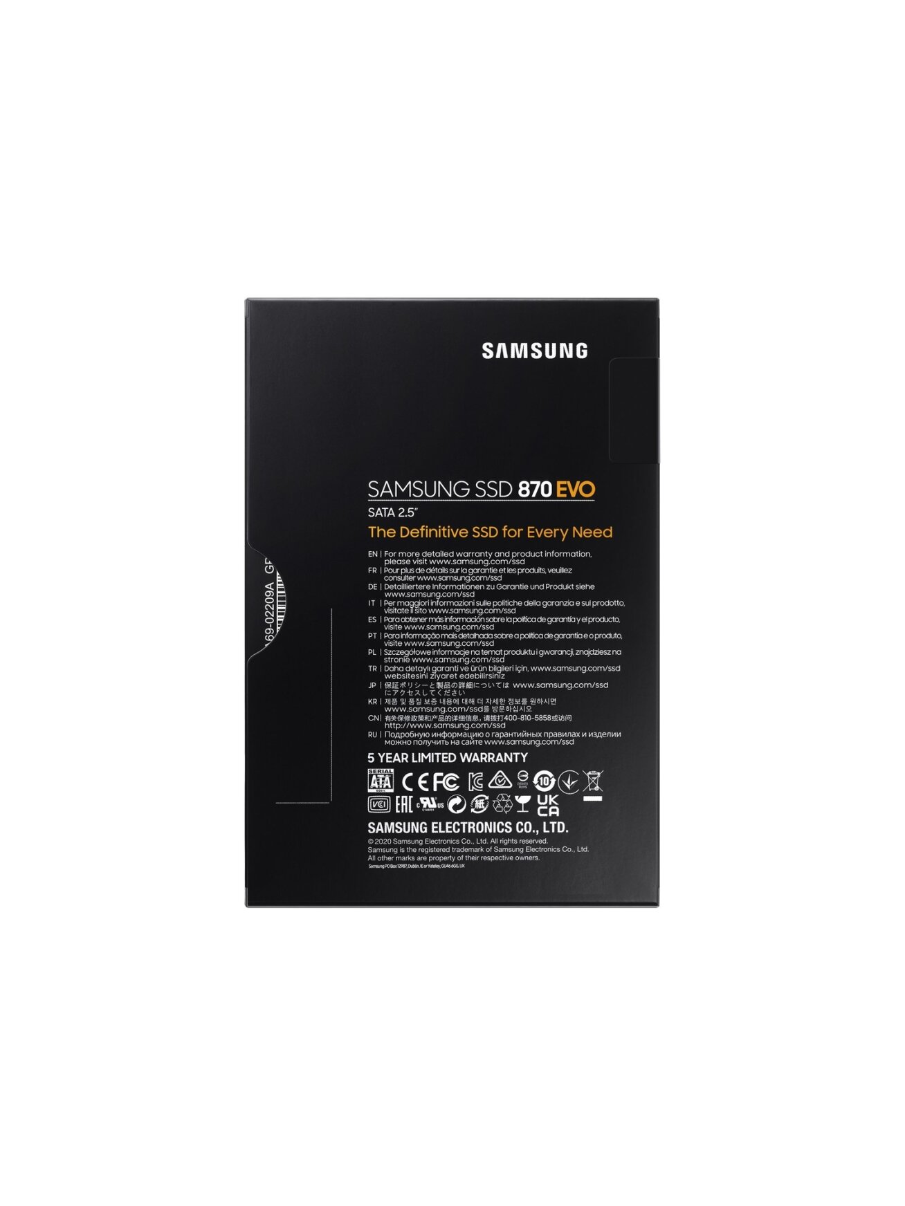 Samsung | SSD | 870 EVO | 1000 GB | SSD form factor 2.5" | Solid-state drive interface SATA III | Read speed 560 MB/s | Write speed 530 MB/s 8