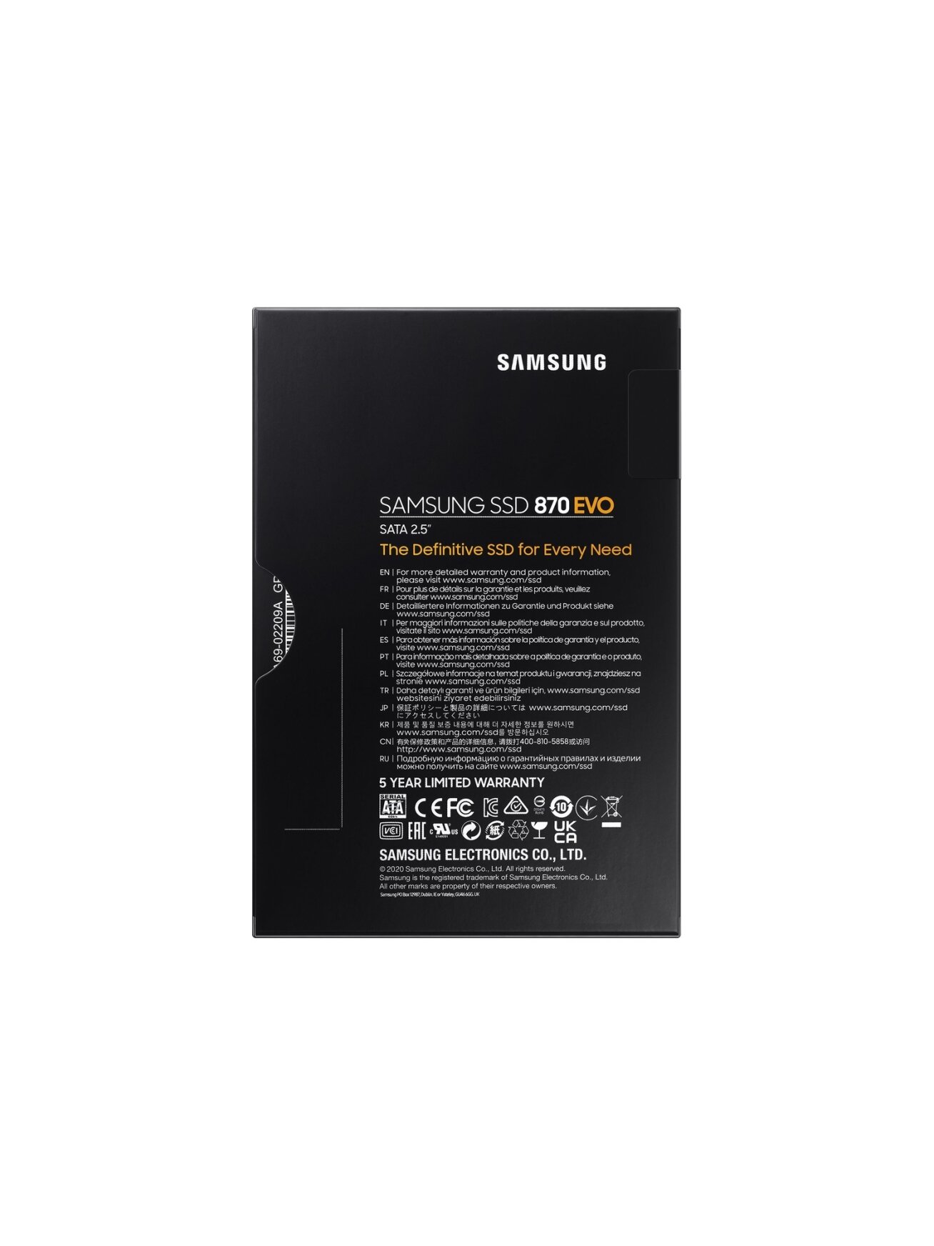 Samsung | SSD | 870 EVO | 500 GB | SSD form factor 2.5" | Solid-state drive interface SATA III | Read speed 560 MB/s | Write speed 530 MB/s 10 Samsung | SSD | 870 EVO | 500 GB | SSD form factor 2.5" | Solid-state drive interface SATA III | Read speed 560 MB/s | Write speed 530 MB/s 10