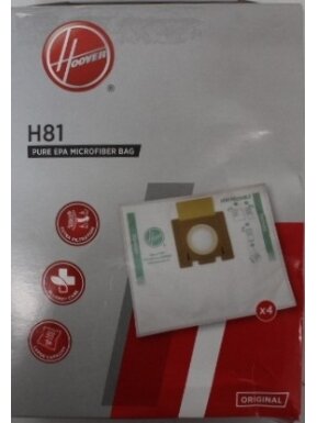 SALE OUT. | Hoover Pure Epa microfiber Vacuum cleaner bags | H81, | White | DAMAGED PACKAGING SALE OUT. | Hoover Pure Epa microfiber Vacuum cleaner bags | H81, | White | DAMAGED PACKAGING