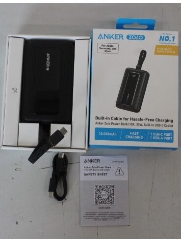 SALE OUT. Anker Power Bank with Built-In USB-C Cable | A1688H11 | 10000 mAh | Black | DEMO 1 SALE OUT. Anker Power Bank with Built-In USB-C Cable | A1688H11 | 10000 mAh | Black | DEMO 1