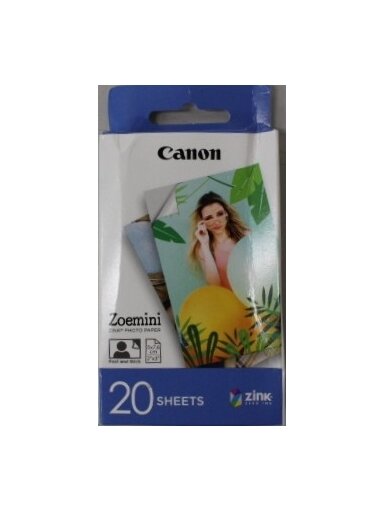 SALE OUT. 20 sheets | ZP-2030 | Photo Paper | White | 5 x 7.6 cm | DAMAGED PACKAGING