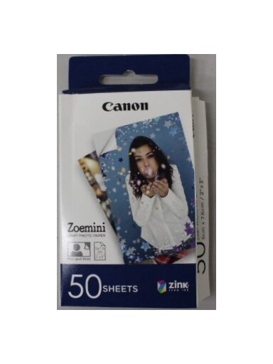SALE OUT. | 50 sheets | ZP-2030 | Photo Paper | White | 5 x 7.6 cm | DAMAGED PACKAGING