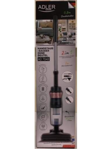 SALE OUT. | Adler Vacuum Cleaner | AD 7049 | Corded operating | Handstick/Handheld | 800 W | Black | Warranty 24 month(s) | DAMAGED PACKAGING