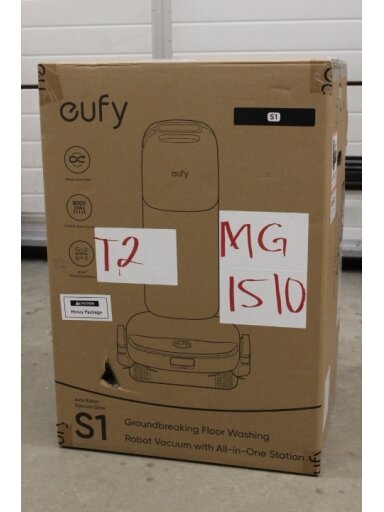 SALE OUT. Anker Eufy Robot Vacuum Cleaner Omni S1 | Anker Eufy Robot Vacuum Cleaner with All-in-One Station | Omni S1 | Wet&Dry | Operating time (max) 216 min | 4600 mAh | 8000 Pa | Gray | DAMAGED PACKAGING SALE OUT. Anker Eufy Robot Vacuum Cleaner Omni S1 | Anker Eufy Robot Vacuum Cleaner with All-in-One Station | Omni S1 | Wet&Dry | Operating time (max) 216 min | 4600 mAh | 8000 Pa | Gray | DAMAGED PACKAGING