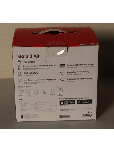 SALE OUT. Anker Nebula Mars 3 Air Google TV Projector with Built-In Netflix | Full HD (1920x1080) | 400 ANSI lumens | Black | DAMAGED PACKAGING AS DEMO | Wi-Fi SALE OUT. Anker Nebula Mars 3 Air Google TV Projector with Built-In Netflix | Full HD (1920x1080) | 400 ANSI lumens | Black | DAMAGED PACKAGING AS DEMO | Wi-Fi