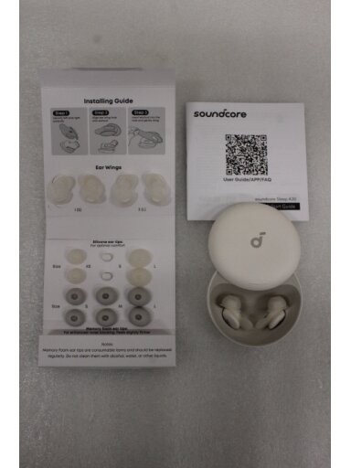 SALE OUT. Anker Soundcore Smart ANC Sleep Earbuds with AI Brainwave Audio | Sleep A30 | Bluetooth | ANC | White | DEMO