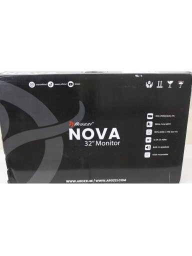 SALE OUT. Arozzi Nova 32" IPS, 180Hz, Computer Monitor - Purple | SALE OUT. Nova | 32 " | IPS | QHD | 16:9 | 180 Hz | 1 ms | 2560 x 1440 pixels | 300 cd/m² | HDMI ports quantity 2 | Purple | Warranty 24 month(s) | DAMAGED PACKAGING, SCRATCHED EDGES SALE OUT. Arozzi Nova 32" IPS, 180Hz, Computer Monitor - Purple | SALE OUT. Nova | 32 " | IPS | QHD | 16:9 | 180 Hz | 1 ms | 2560 x 1440 pixels | 300 cd/m² | HDMI ports quantity 2 | Purple | Warranty 24 month(s) | DAMAGED PACKAGING, SCRATCHED EDGES