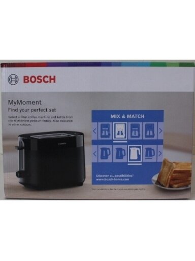 SALE OUT. Bosch Compact Toaster | TAT2M123 MyMoment | Power 950 W | Number of slots 2 | Housing material Plastic | Black | DAMAGED PACKAGING SALE OUT. Bosch Compact Toaster | TAT2M123 MyMoment | Power 950 W | Number of slots 2 | Housing material Plastic | Black | DAMAGED PACKAGING
