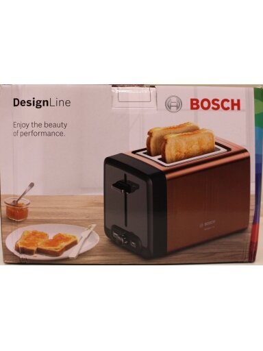 SALE OUT. Bosch TAT4P429 DesignLine Toaster, 970 W, 2 slots, Copper | SALE OUT. | Bosch DesignLine Toaster | TAT4P429 | Power 970 W | Number of slots 2 | Housing material Stainless Steel | Copper/Black | DAMAGED PACKAGING