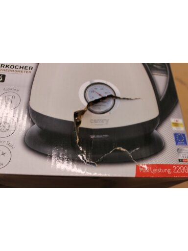 SALE OUT. Camry CR 1344 Electric kettle with a thermometer 1,7L, Cream | SALE OUT. | Camry Kettle with a thermometer | CR 1344 | Electric | 2200 W | 1.7 L | Stainless steel | 360° rotational base | Cream | DAMAGED PACKAGING