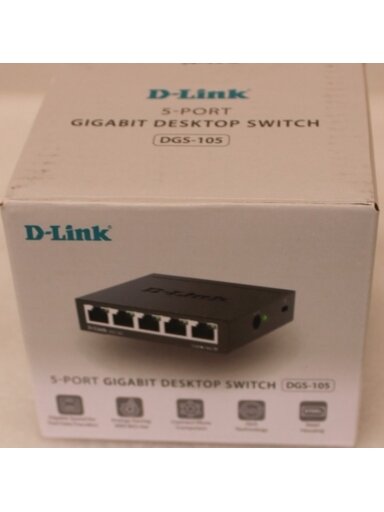 SALE OUT. D-Link DGS-105GL/E 5-Port Gigabit Ethernet Switch | SALE OUT. Ethernet Switch | DGS-105/E | Unmanaged | Desktop | Gigabit Ethernet (copper) ports quantity 5 | 60 month(s) | UNPACKED