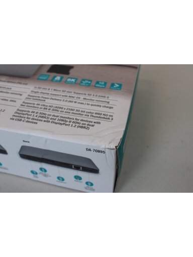 SALE OUT. | Digitus | Thunderbolt™ 3 Dockingstation 8K, USB Type-C™ | Ethernet LAN | Warranty 24 month(s) | DAMAGED PACKAGING, UNPACKED SALE OUT. | Digitus | Thunderbolt™ 3 Dockingstation 8K, USB Type-C™ | Ethernet LAN | Warranty 24 month(s) | DAMAGED PACKAGING, UNPACKED