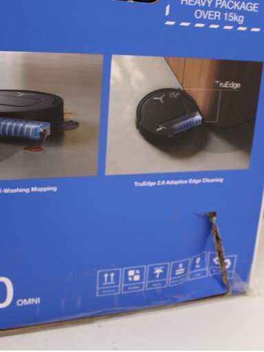 SALE OUT. Ecovacs DEEBOT T80 OMNI Vacuum cleaner, Robot, Wet&Dry, 18000Pa, TruEdge 2.0, ZeroTangle 3.0, Carpet Care, Black + Auto-empty stat | Ecovacs Robotic Vacuum Cleaner | DEEBOT T80 OMNI | Wet&Dry | Li-ion | 6400 mAh | Dust capacity 0.22 L | 18000 Pa