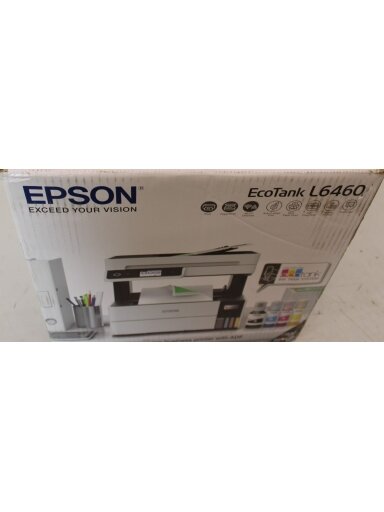 SALE OUT. Epson EcoTank | L6460 | Printer / copier / scanner | Colour | Ink-jet | A4/Legal | Grey DAMAGED PACKAGING | SALE OUT. | Epson | Multifunctional printer | EcoTank L6460 | Inkjet | Colour | 3-in-1 | Wi-Fi | Black and white | DAMAGED PACKAGING SALE OUT. Epson EcoTank | L6460 | Printer / copier / scanner | Colour | Ink-jet | A4/Legal | Grey DAMAGED PACKAGING | SALE OUT. | Epson | Multifunctional printer | EcoTank L6460 | Inkjet | Colour | 3-in-1 | Wi-Fi | Black and white | DAMAGED PACKAGING