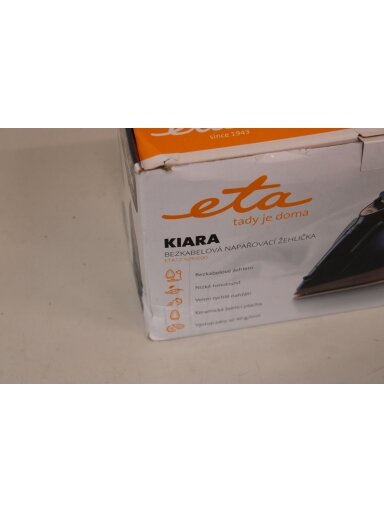 SALE OUT. ETA ETA127690000 Kiara Iron, Ceramic, 2200 W, Water tank 220 ml, Black | ETA | Iron | Kiara ETA127690000 | Cordless Steam Iron | 2200 W | Water tank capacity 220 ml | Continuous steam 40 g/min | Steam boost performance 90 g/min | Black | DAMAGED SALE OUT. ETA ETA127690000 Kiara Iron, Ceramic, 2200 W, Water tank 220 ml, Black | ETA | Iron | Kiara ETA127690000 | Cordless Steam Iron | 2200 W | Water tank capacity 220 ml | Continuous steam 40 g/min | Steam boost performance 90 g/min | Black | DAMAGED