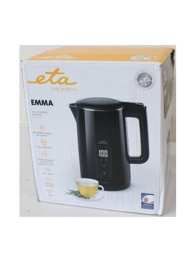 SALE OUT. ETA ETA559590010 Emma Electric kettle, 1.5 L, White | SALE OUT. | ETA Kettle | ETA559590010 Emma | Electric | 2200 W | 1.5 L | Stainless steel | 360° rotational base | White | DAMAGED PACKAGING