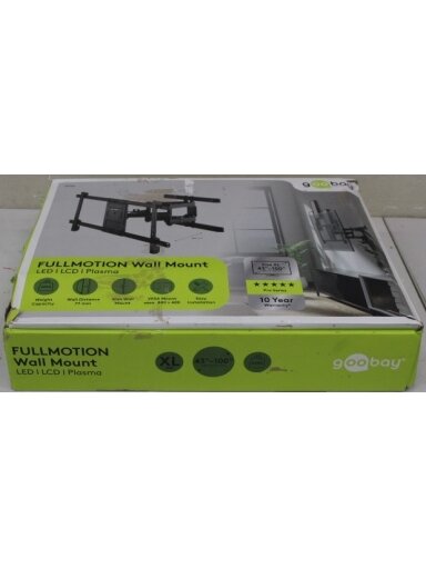 SALE OUT. Goobay TV wall mount Pro FULLMOTION (XL), Black | Goobay Wall mount | TV wall mount Pro FULLMOTION, XL | 43-100 " | Maximum weight (capacity) 60 kg | DAMAGED PACKAGING AND TEMPLATE, SCRATCHED | Black