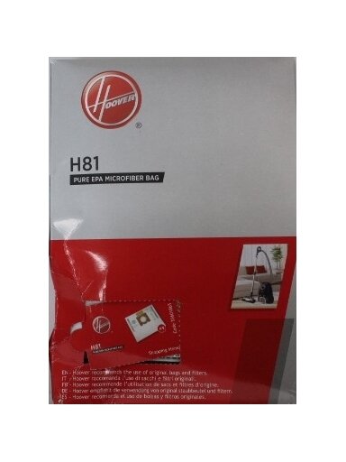 SALE OUT. | Hoover Pure Epa microfiber Vacuum cleaner bags | H81, | White | DAMAGED PACKAGING