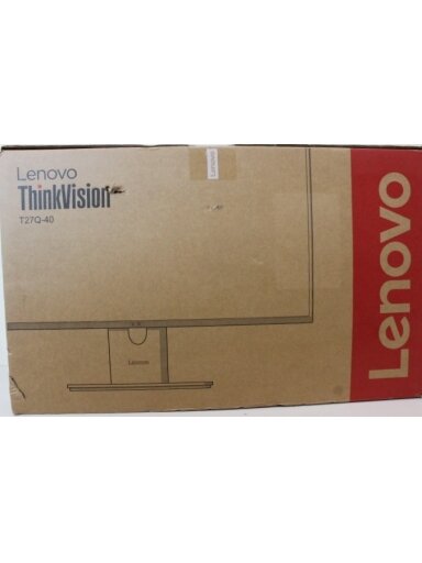 SALE OUT. Lenovo ThinkVision T27Q-40 27 2560x1440/HDMI/3Y Warranty | SALE OUT. Lenovo | T27Q-40 | 27 " | IPS | 16:9 | 120 Hz | 6 ms | 2560 x 1440 pixels | 350 cd/m² | HDMI ports quantity 1 | Eclipse Black | Warranty 36 month(s) | DAMAGED PACKAGING