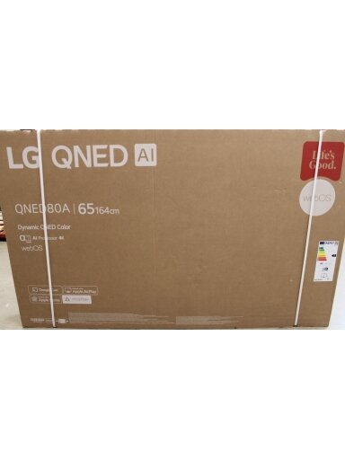 SALE OUT. LG 65QNED80A3A | 65 | Smart TV | webOS | UHD | DAMAGED PACKAGING SALE OUT. LG 65QNED80A3A | 65 | Smart TV | webOS | UHD | DAMAGED PACKAGING