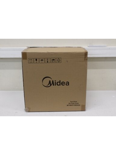 SALE OUT. Midea MAD1100DADK Air fryer digital,Two-zone cavity, 6.4L + 4.4L | Midea Two Zone Airfryer | MAD1100DADK | Power 1850 W | Capacity 4.4/6.4 L | Rapid Air technology | Black | USED, DIRTY, SCRATCHED ON TOP