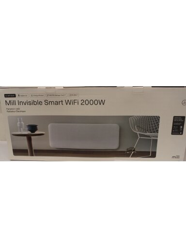 SALE OUT. Mill PA2000WIFI4 Panel Heater with WiFi Gen 4 2000 W Suitable for rooms 24-28 m², White, IPX4 | Mill Invisible Smart WiFi Heater | PA2000WIFI4 | Panel Heater | 2000 W | Suitable for rooms up to 24-28 m² | White | DAMAGED PACKAGING, DENTED BODY |