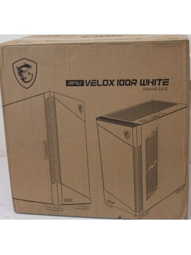 SALE OUT. MSI MPG VELOX 100R White PC Case, Mid-Tower, USB 3.2, Audio-out, Mic-in | MSI PC Case | MPG VELOX 100R WHITE | White | Mid-Tower | DAMAGED PACKAGING, DENTED CORNER (TOP) SALE OUT. MSI MPG VELOX 100R White PC Case, Mid-Tower, USB 3.2, Audio-out, Mic-in | MSI PC Case | MPG VELOX 100R WHITE | White | Mid-Tower | DAMAGED PACKAGING, DENTED CORNER (TOP)
