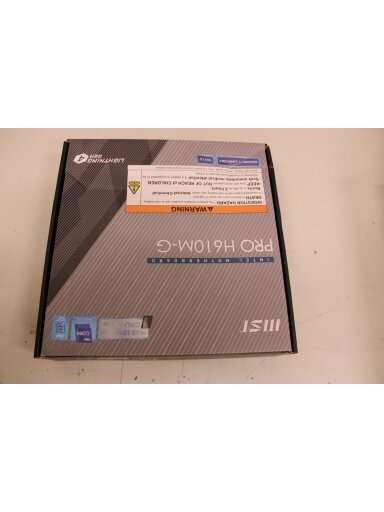 SALE OUT. MSI PRO H610M-G | Processor family Intel | Processor socket LGA1700 | DDR5 | Supported hard disk drive interfaces SATA, M.2 | Number of SATA connectors 4 | DAMAGED PACKAGING SALE OUT. MSI PRO H610M-G | Processor family Intel | Processor socket LGA1700 | DDR5 | Supported hard disk drive interfaces SATA, M.2 | Number of SATA connectors 4 | DAMAGED PACKAGING