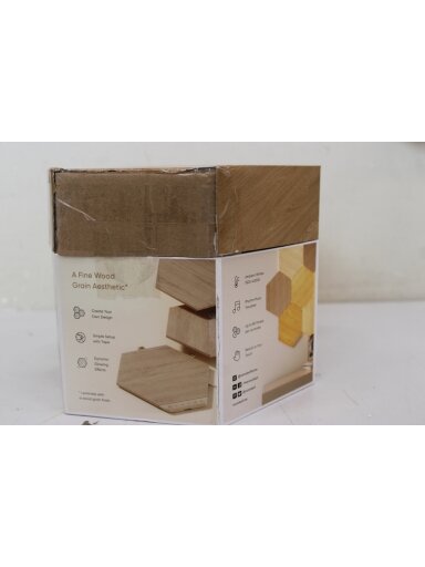 SALE OUT. Nanoleaf Elements Wood Look Hexagons Starter Kit (13 panels) | Cool White + Warm White | DAMAGED PACKAGING