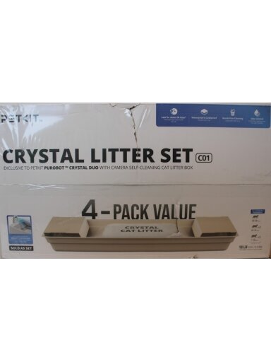 SALE OUT. | PETKIT Crystal Litter for Purobot Crystal Duo, 4 bags | DAMAGED PACKAGING