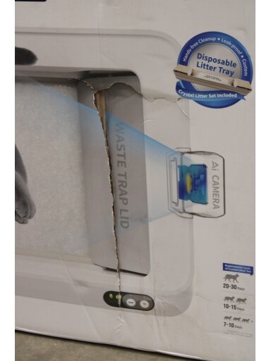 SALE OUT. PETKIT Purobot Crystal Duo with Camera Self-Cleaning Cat Litter Box | White | DAMAGED PACKAGING