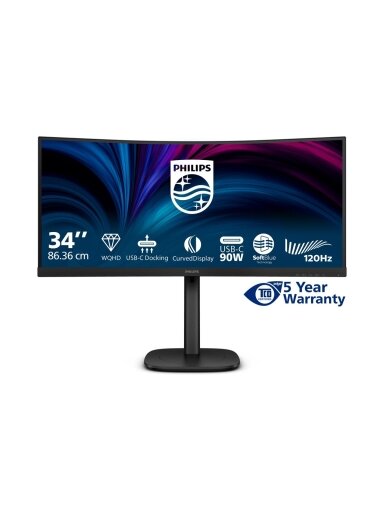 SALE OUT. Philips | 34B2U3600C/00 | 34 " | VA | 21:9 | 60 Hz | 4 ms | 3440 x 1440 pixels | 300 cd/m² | HDMI ports quantity 1 | Black