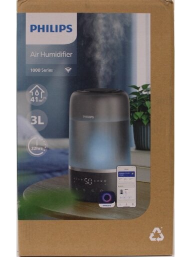 SALE OUT. Philips HU1510/03 Humidifier Series 1000 Up to 41m2, 3 settings, Grey | SALE OUT. | Philips Humidifier | HU1510/03 Series 1000 | 19.6 W | Water tank capacity 3 L | Suitable for rooms up to 41 m² | Ultrasonic | Humidification capacity 275 ml/hr | SALE OUT. Philips HU1510/03 Humidifier Series 1000 Up to 41m2, 3 settings, Grey | SALE OUT. | Philips Humidifier | HU1510/03 Series 1000 | 19.6 W | Water tank capacity 3 L | Suitable for rooms up to 41 m² | Ultrasonic | Humidification capacity 275 ml/hr |