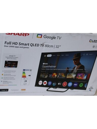 SALE OUT. Sharp 32HF3865E 32" (81cm) QLED Full HD Google TV | SALE OUT. | Sharp 32HF3865E | 32 | Smart TV | Google TV | DAMAGED PACKAGING SALE OUT. Sharp 32HF3865E 32" (81cm) QLED Full HD Google TV | SALE OUT. | Sharp 32HF3865E | 32 | Smart TV | Google TV | DAMAGED PACKAGING