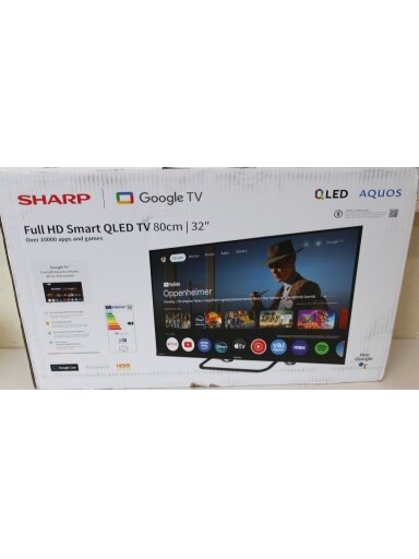 SALE OUT. Sharp 32HF3865E 32" (81cm) QLED Full HD Google TV | SALE OUT. | Sharp 32HF3865E | 32 | Smart TV | Google TV | DAMAGED PACKAGING SALE OUT. Sharp 32HF3865E 32" (81cm) QLED Full HD Google TV | SALE OUT. | Sharp 32HF3865E | 32 | Smart TV | Google TV | DAMAGED PACKAGING