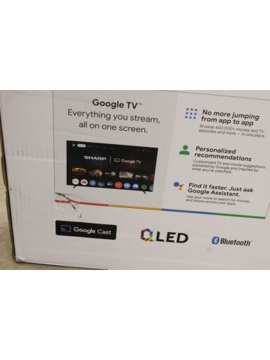 SALE OUT. Sharp 50HP6265E 50" (126cm) QLED 4K Ultra HD Google TV, Dolby Vision, Dolby Atmos, Central Stand | Sharp 50HP6265E | 50 | Smart TV | Google TV | UHD | Black | DAMAGED PACKAGING SALE OUT. Sharp 50HP6265E 50" (126cm) QLED 4K Ultra HD Google TV, Dolby Vision, Dolby Atmos, Central Stand | Sharp 50HP6265E | 50 | Smart TV | Google TV | UHD | Black | DAMAGED PACKAGING