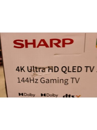 SALE OUT. Sharp 50HR7265E 50" (126cm) QLED 144Hz 4K Ultra HD Google TV, Dolby Vision, Dolby Atmos, Central Stand | SALE OUT. Sharp 50HR7265E | 50 | Smart TV | Google TV | Black | DAMAGED PACKAGING, SCRATCHED ON THE SCREEN