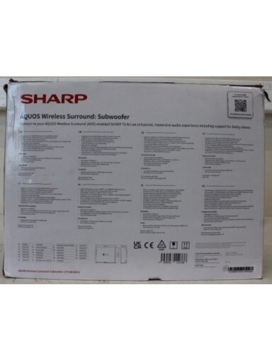 SALE OUT. Sharp AQUOS Wireless Surround Subwoofer | Sharp | AQUOS Surround Subwoofer | CP-AWS0101 | Wi-Fi | DAMAGED PACKAGING