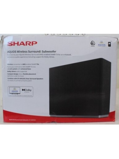 SALE OUT. Sharp AQUOS Wireless Surround Subwoofer | Sharp | AQUOS Surround Subwoofer | CP-AWS0101 | Wi-Fi | DAMAGED PACKAGING