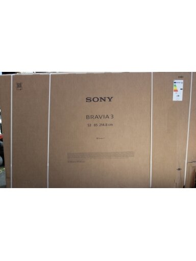 SALE OUT. Sony K85S35BP Bravia 3 85" (215cm) 4K Ultra HD Smart Google D-LED TV | SALE OUT. Sony | TV | K85S35BP Bravia 3 | 85 | Smart TV | Google TV | 4K UHD | DAMAGED PACKAGING SALE OUT. Sony K85S35BP Bravia 3 85" (215cm) 4K Ultra HD Smart Google D-LED TV | SALE OUT. Sony | TV | K85S35BP Bravia 3 | 85 | Smart TV | Google TV | 4K UHD | DAMAGED PACKAGING